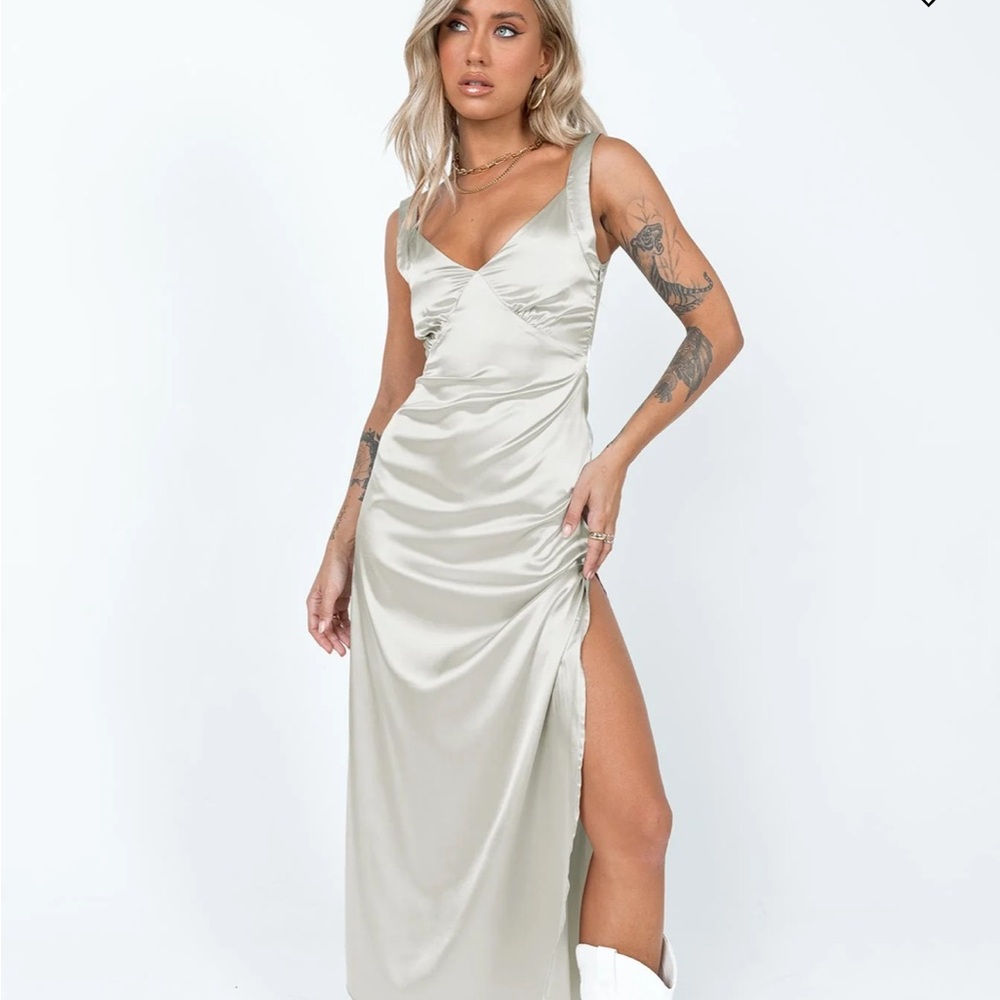 Princess Polly Kurt Maxi Slip Maxi Dress Champagne - Picture 2 of 5